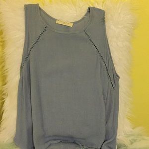 Light blue top